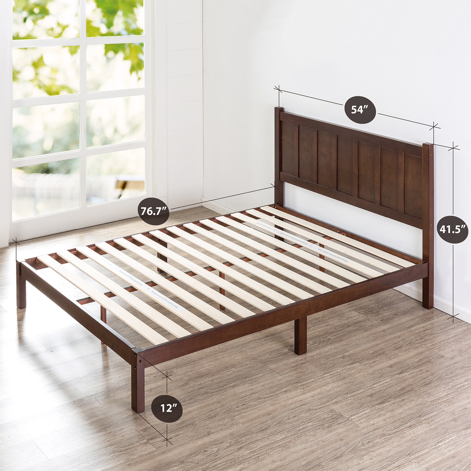 Zinus Queen Double King Single Solid Timber Bed Frame Platform Mattress